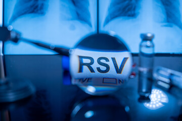Blood collection tubes Respiratory syncytial virus(RSV) test positive results,medical concept