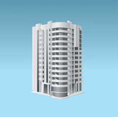 illustration of building icon.