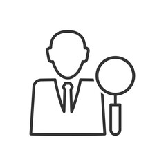 Search Employee Man Icon Sign Symbol