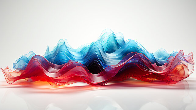 Graphical representation of the amplitude of different sound frequencies. AI generativ.