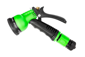 Garden hose nozzle isolated on white background