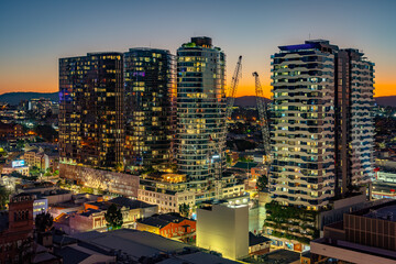 Brisbane, Australia - City skyline at sunset