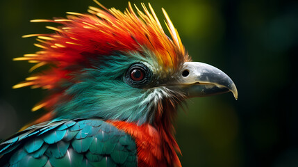 close up of Quetzal Bird
