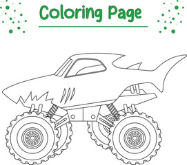 monster truck coloring page printable © Mahmudul Hasan