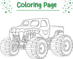 monster truck coloring page © Mahmudul Hasan