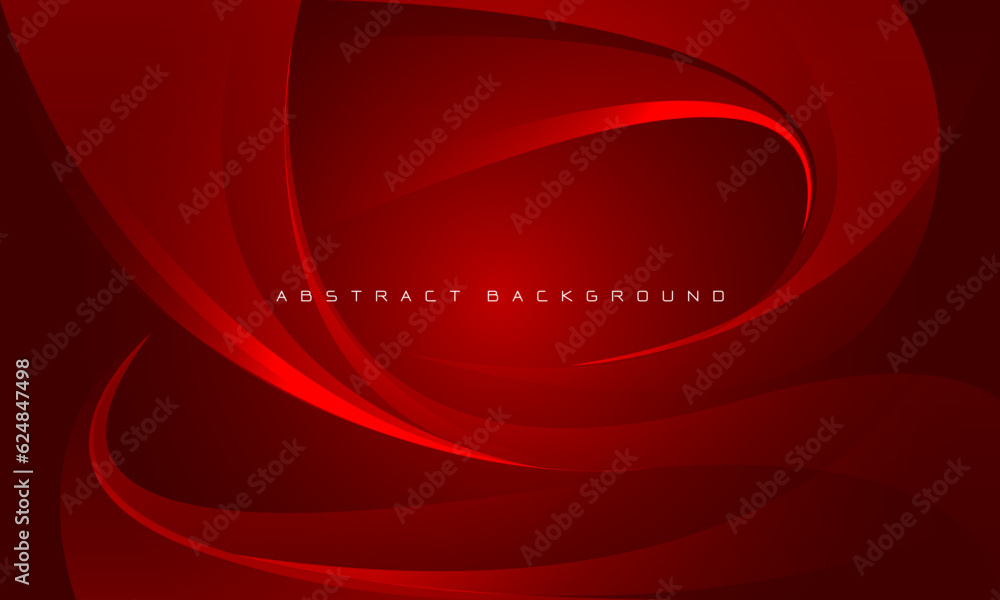 Poster abstract red curve futuristic with blank space design modern creative background vector