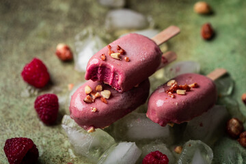 mini glaces esquimaux fait maison fraise framboise