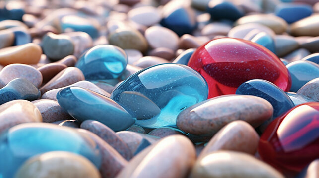 blue and white stones HD 8K wallpaper Stock Photographic Image
