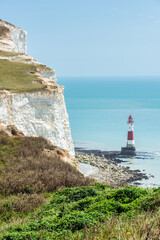 Beachy Head Lighthouse near Eastbourne in East Sussex, England