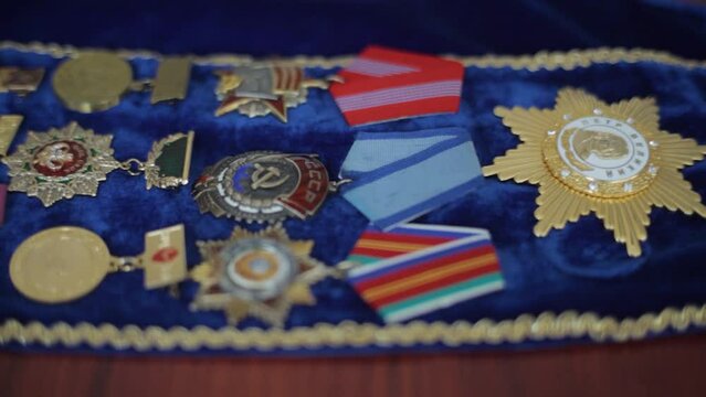 Medals and orders on ribbon