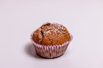 Banana Muffin on the white background