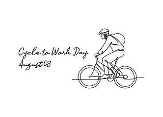 line art of cycle to work day good for cycle to work day celebrate. line art. illustration.