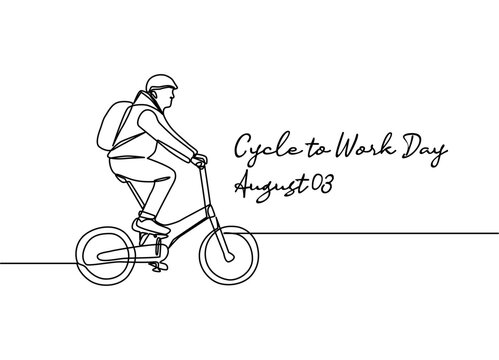 line art of cycle to work day good for cycle to work day celebrate. line art. illustration. - Powered by Adobe