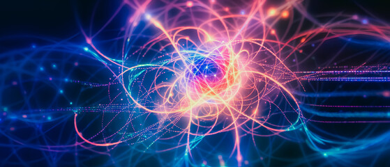 Obraz premium An Artistic Exploration of Networked Synapses. Generative AI.