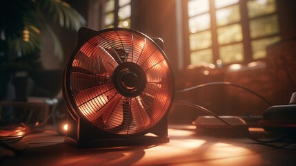 Fan, Circulator, Summer, Sun, Generate AI