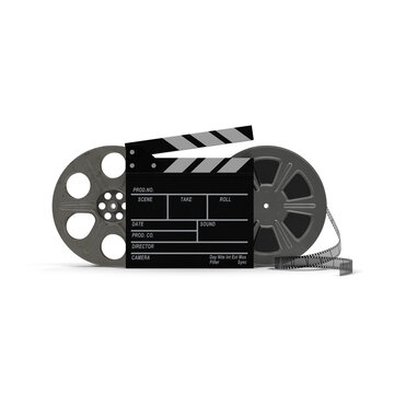 Movie Reels and Clapperboard