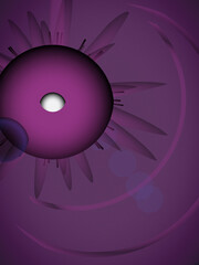 Purple background with circle and beams 