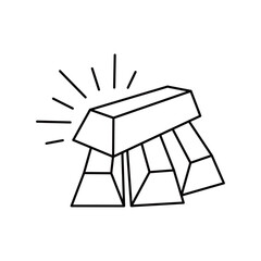 gold bar icon vector illustration. investment sign and symbol.