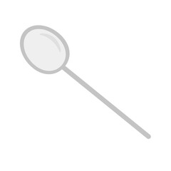 Vector illustration Metal spoon simple drawing isolated on white background