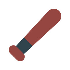 Illustration vector graphic icon of Baseball Bat. Flat Style Icon. Sport Themed Icon. Vector illustration isolated on white background. Perfect for website or application design.