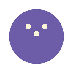 Illustration vector graphic icon of Bowling Ball. Flat Style Icon. Sport Themed Icon. Vector illustration isolated on white background. Perfect for website or application design.