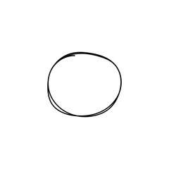 Hand Drawn Simple Circle Icon Vector