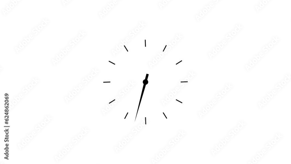 Aufkleber clock counting down fast speed. clock with white background