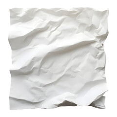 Obraz premium White Crumpled paper on white png transparent background