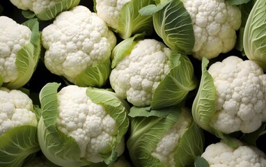 Cauliflower in the garden. 