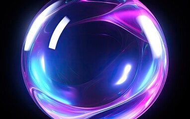 Background with glowing colorful bubble circles.