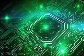 Fantastic CPU of the future background. Generative AI