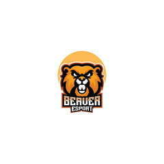 beaver angry logo gaming esport design mascot