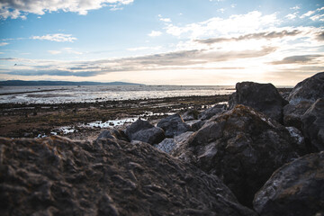 sunset on Thurstaston beach
