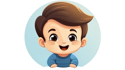 Cute baby boy cartoon character, generated by AI