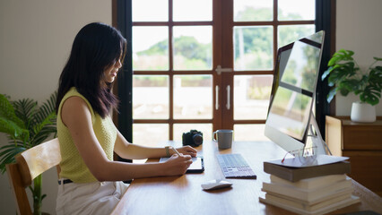 Graphic designer working on digital tablet. artist drawing on graphic tablet and Color swatch samples. Artist Creative Designer sketch graphic drawing creative creativity draw studying work on tablet