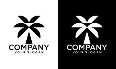 Creative palm tree elegant logo