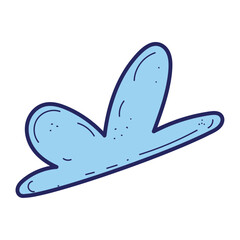 Isolated colored cloud weather sketch icon Vector