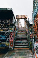 Colorful steps in East London