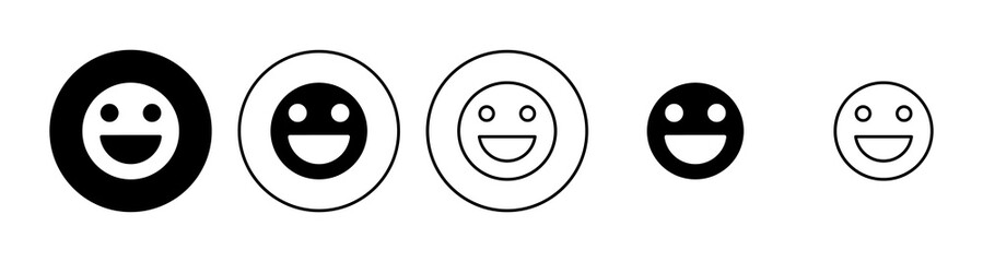 smile icon set. smile emoticon icon. feedback