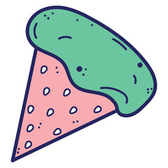 Isolated colored ice cream sketch icon Vector