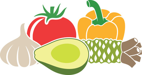 Vegetable logo. Isolated vegetable on white background