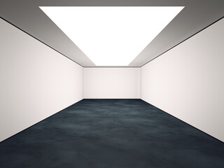 room with white wall and floor