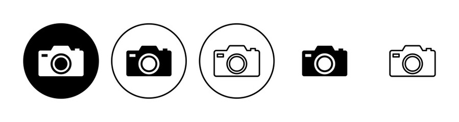 Camera icon set. photo camera icon. camera photography icon.