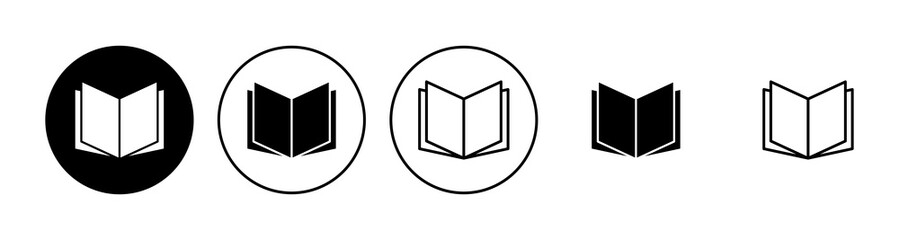 Book icon set. open book icon vector. ebook icon