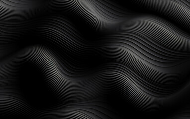Fototapeta premium Gradient black background with wavy lines
