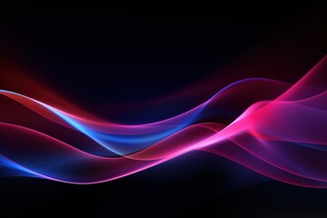 Amazing Abstract Concept. Colorful Shapes on a Total Black Background.