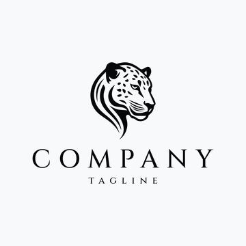 Cheetah head logo design icon vector