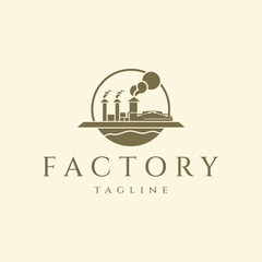 Factory logo design vector illustration