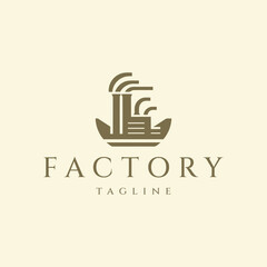 Factory logo design vector illustration