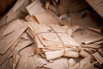 stack of old letters, old Ripoll winery, Llucmajor, .Majorca, Balearic Islands, Spain